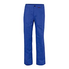 Pantalon coton avec doubles surpiqûres bleu roi