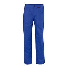 Pantalon coton avec doubles surpiqûres bleu roi