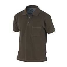 Wikland Polo-Shirt mit Brusttasche braun