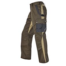 Pantalon de travail tricolore Wikland avec empiècements stretch brun foncé