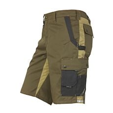 Short de travail Wikland avec empiècements stretch brun foncé