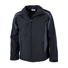 Softshell-Jacke mit 2 Seitentaschen schwarz-grau