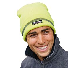 Bonnet fluo en tricot isolant grâce à la qualité Thinsulate jaune fluo
