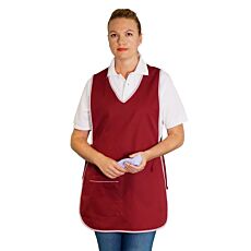 Chasuble à nouer sur les côtés avec une poche bordeaux