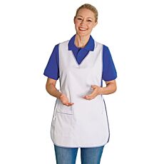 Überwurfschürze mit Tasche weiss