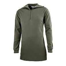 Orix Pull col roulé militair 100% coton gris vert