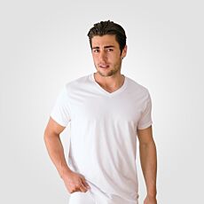 Lot de 3 maillots à encolure en V de 100% coton