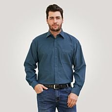 Chemise à manches longues en velours à fines côtes pour hommes 100% coton