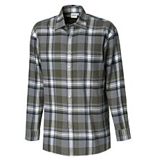 Chemise à carreaux en flanelle de coton vert