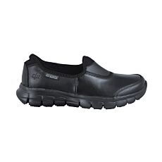 Chaussures avec doublure Skechers slippers en cuir, noir