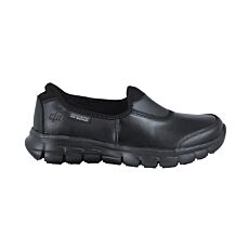 SKECHERS Schlupfschuh aus Leder schwarz mit Futter