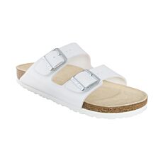 Birkenstock Arizona, mules unisexe blanc