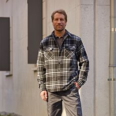 Chemise thermique Orix à carreaux – noir-blanc