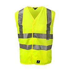 Gilet de sécurité en filet textile respirant jaune