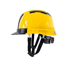 Casque de chantier ABS Delux en partie transparent jaune