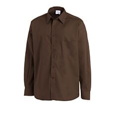 Chemise à poche de poitrine, résistant au chlore brun