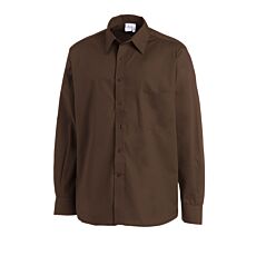 Chemise à poche de poitrine, résistant au chlore brun