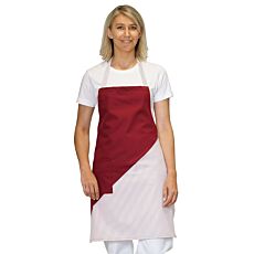 Latzschürze mit Farbakzent und aufgesetzter Tasche
