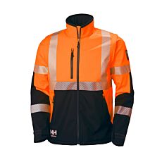 Helly Hansen ICU Sicherheits-Softshell-Jacke mit Reflexstreifen orange-anthrazit