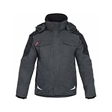 Engel Winterjacke abnehmbarer Kapuze grau