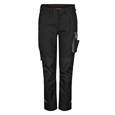Pantalon de travail pour dames Engel Galaxy avec bandes réfléchissantes noir-gris