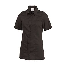 Bluse chlorecht mit Stretch kurzarm schwarz