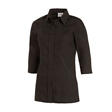 Bluse chlorecht mit Stretch 3/4 Arm schwarz
