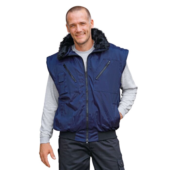 Pilotenjacke mit abnehmbaren Ärmel