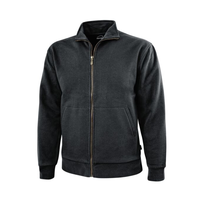 Sweat-Jacke mit Reissverschluss