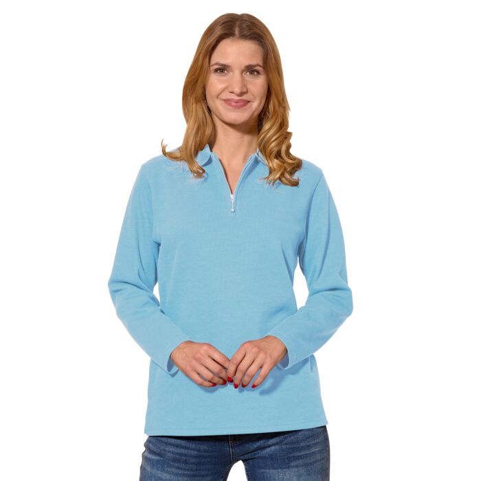 Sweat-shirt à fines côtes