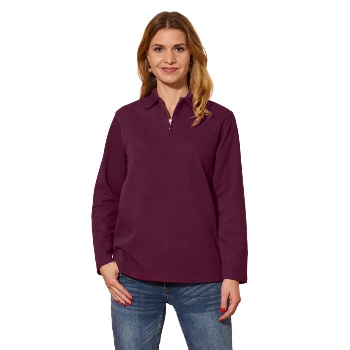 Sweat-shirt à fines côtes