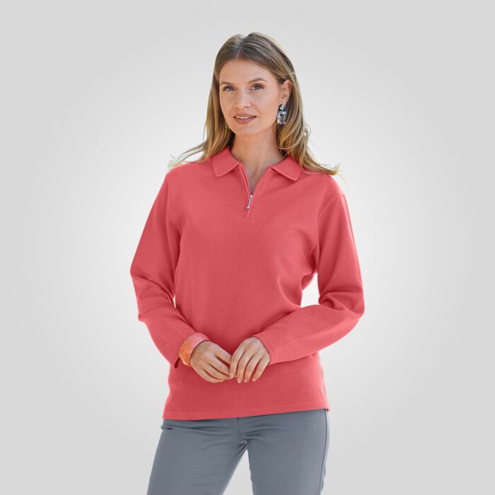 Sweat-shirt à fines côtes