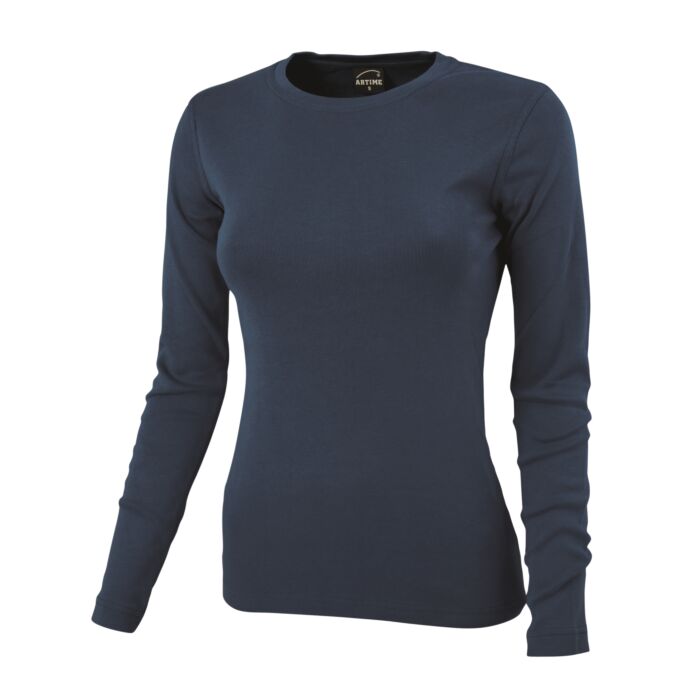 Pull à encolure arrondie coton