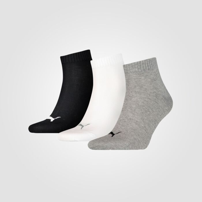 Socquettes Quarter PUMA unisexe, lot de 3