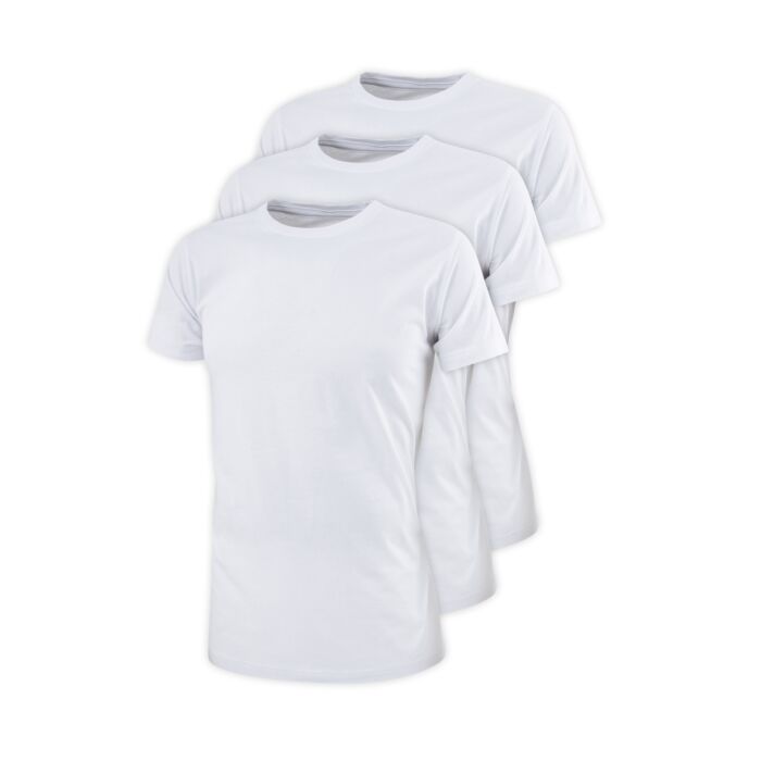 Herren Rundhalsshirt 3er Pack aus 100% Baumwolle