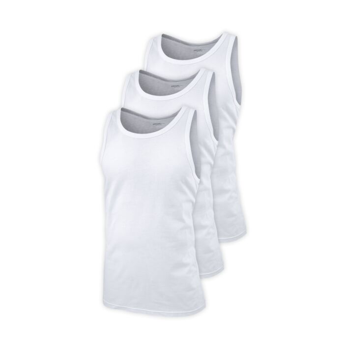 3er Pack Herren Unterhemden 100% Baumwolle