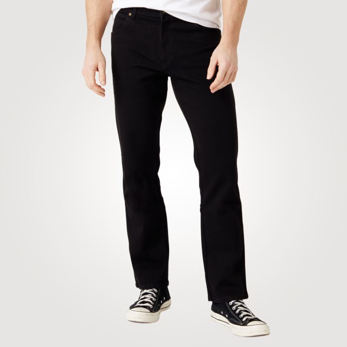 Jean WRANGLER noir pour hommes main product photo