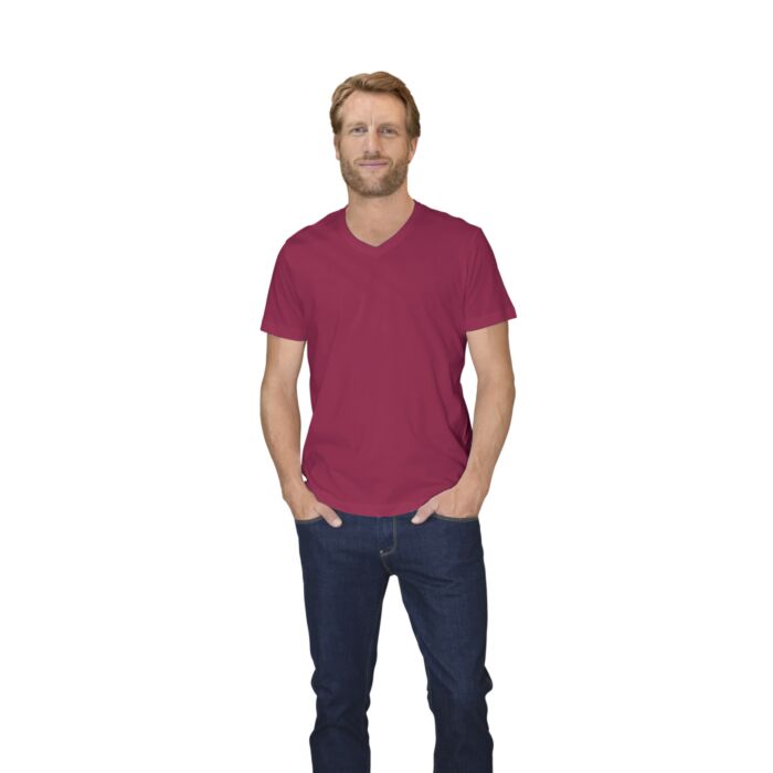 GOTS-Zertifiziertes Herren Basic V-Neck T-Shirt