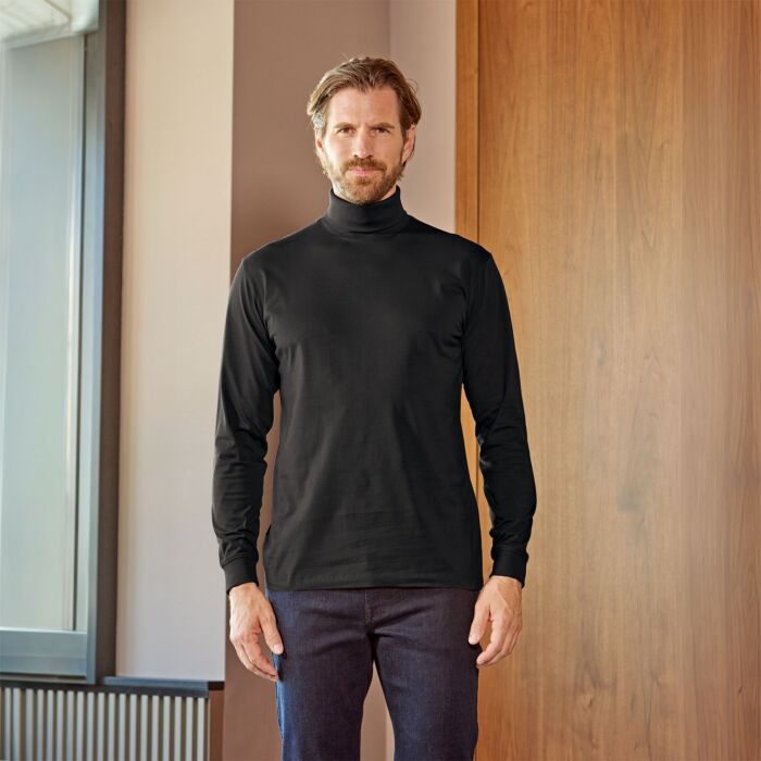 GOTS-Zertifiziertes Herren Basic Rollkragenshirt