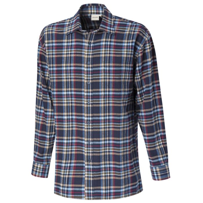 Chemise à carreaux en flanelle de coton