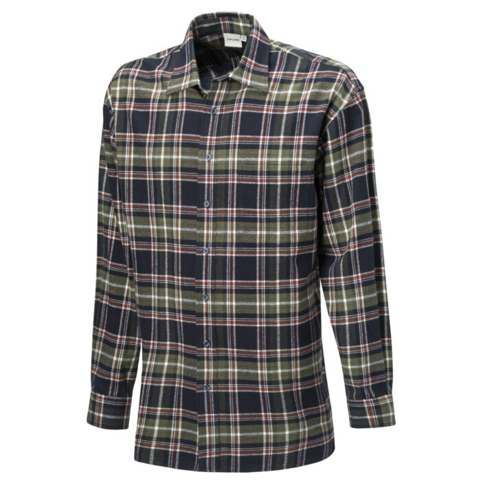 Chemise à carreaux en flanelle de coton