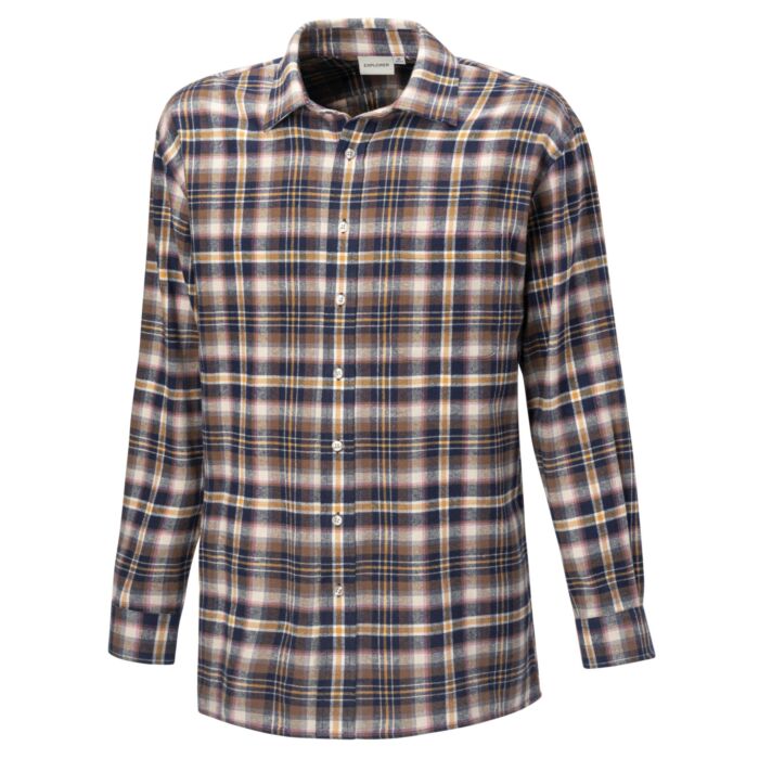 Chemise à carreaux en flanelle de coton