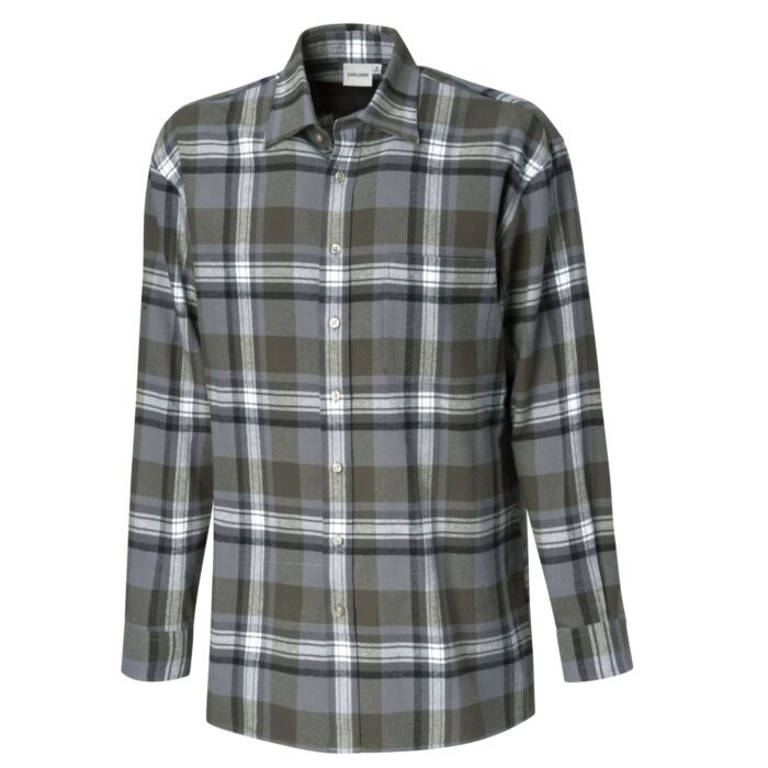 Chemise à carreaux en flanelle de coton