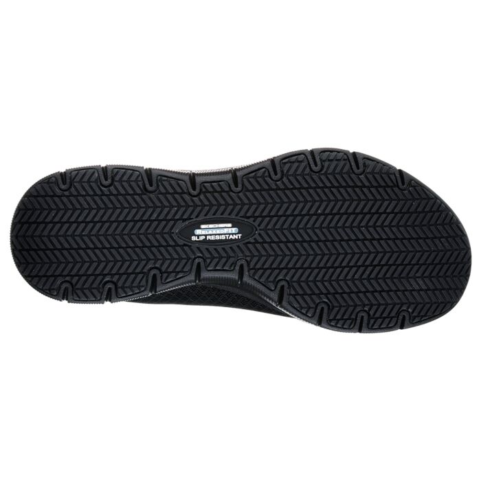 SKECHERS WORK Damen-Schnürschuh mit Futter schwarz