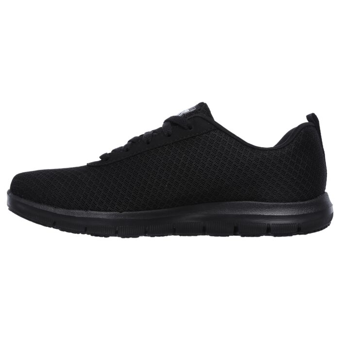 SKECHERS WORK Damen-Schnürschuh mit Futter schwarz
