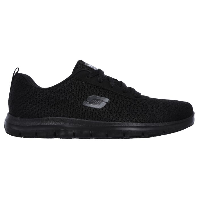 SKECHERS WORK Damen-Schnürschuh mit Futter schwarz