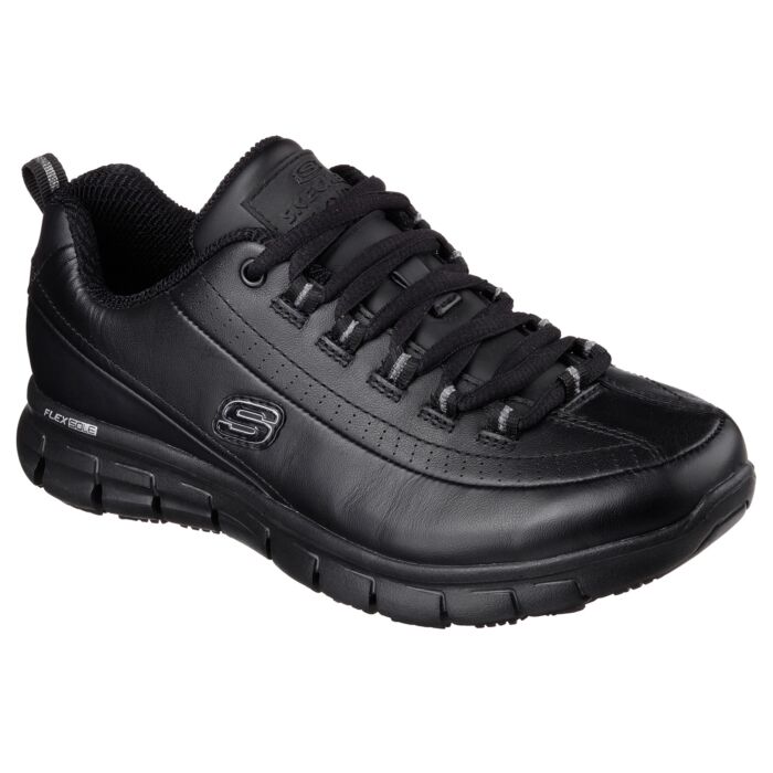 SKECHERS Arbeitsschnürschuh aus Leder