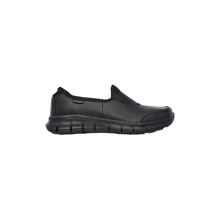 Chaussures avec doublure Skechers slippers en cuir, noir