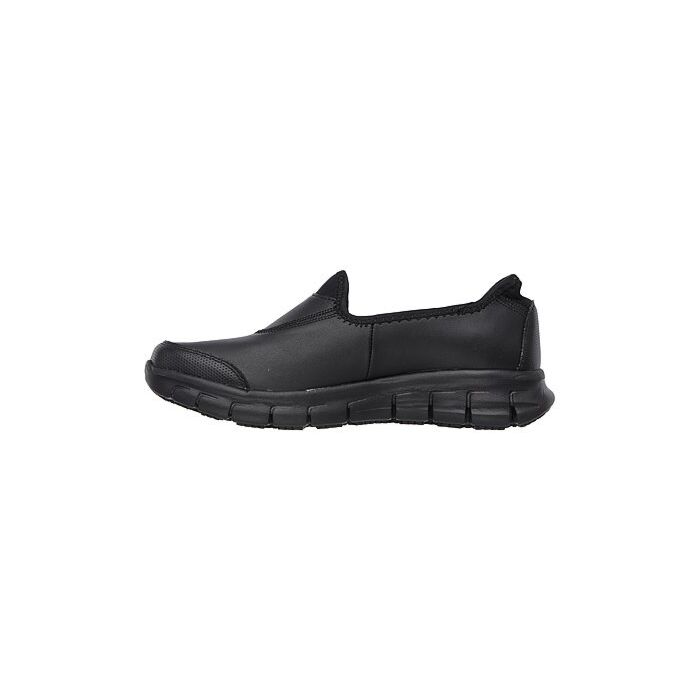 Chaussures avec doublure Skechers slippers en cuir, noir