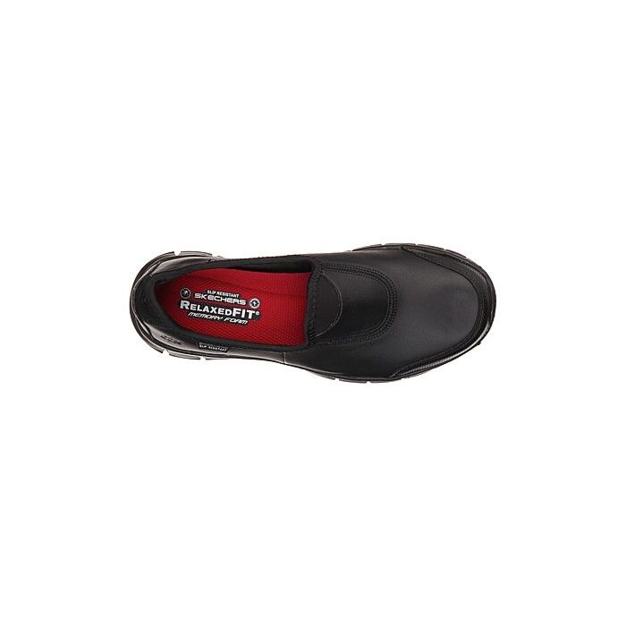 Chaussures avec doublure Skechers slippers en cuir, noir